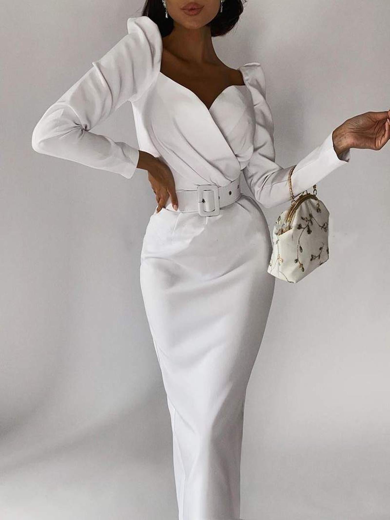 Bodycon Long Sleeve Dress for Weddings